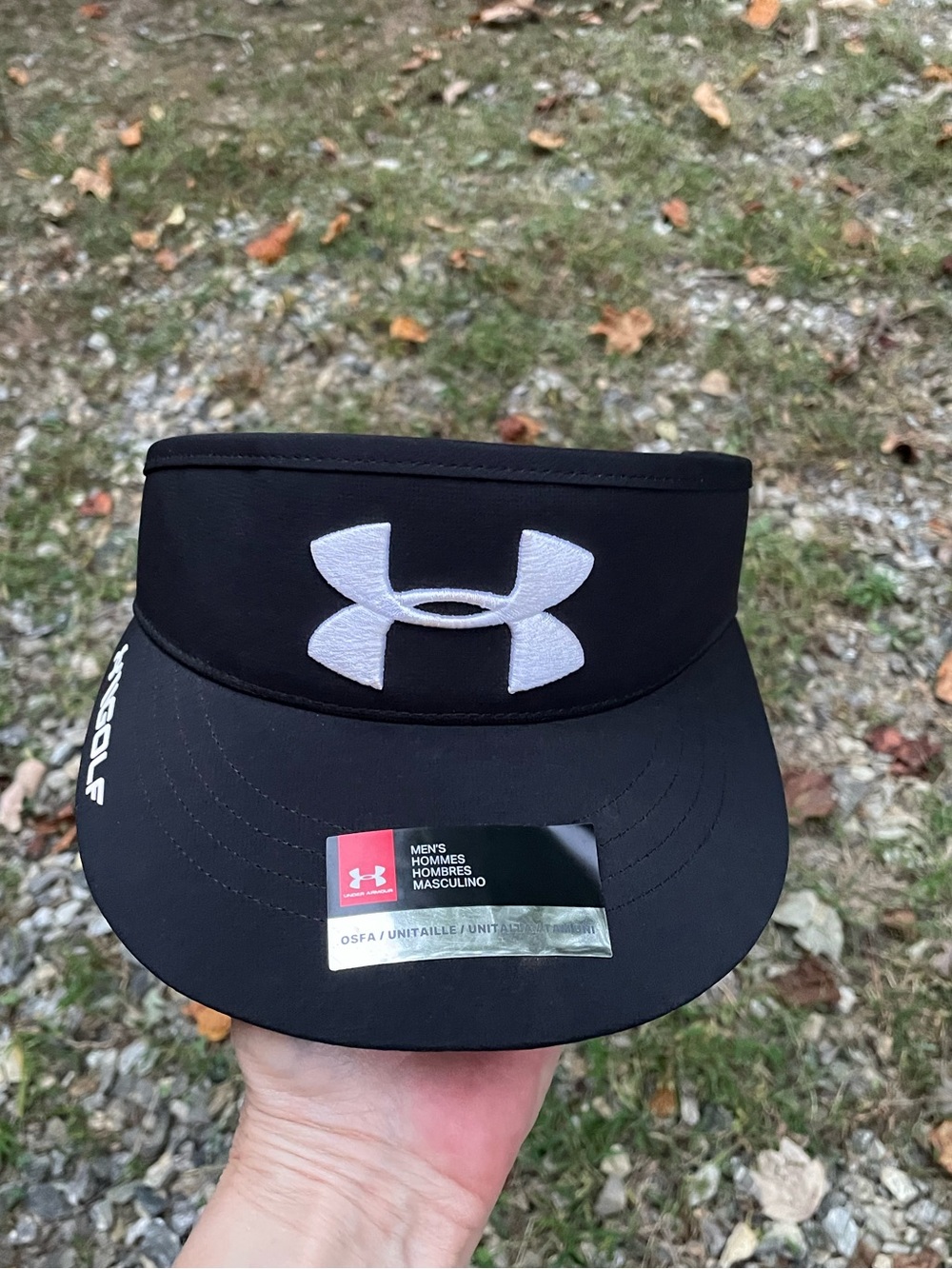 NWT Under Armour Black Golf Visor Men’s